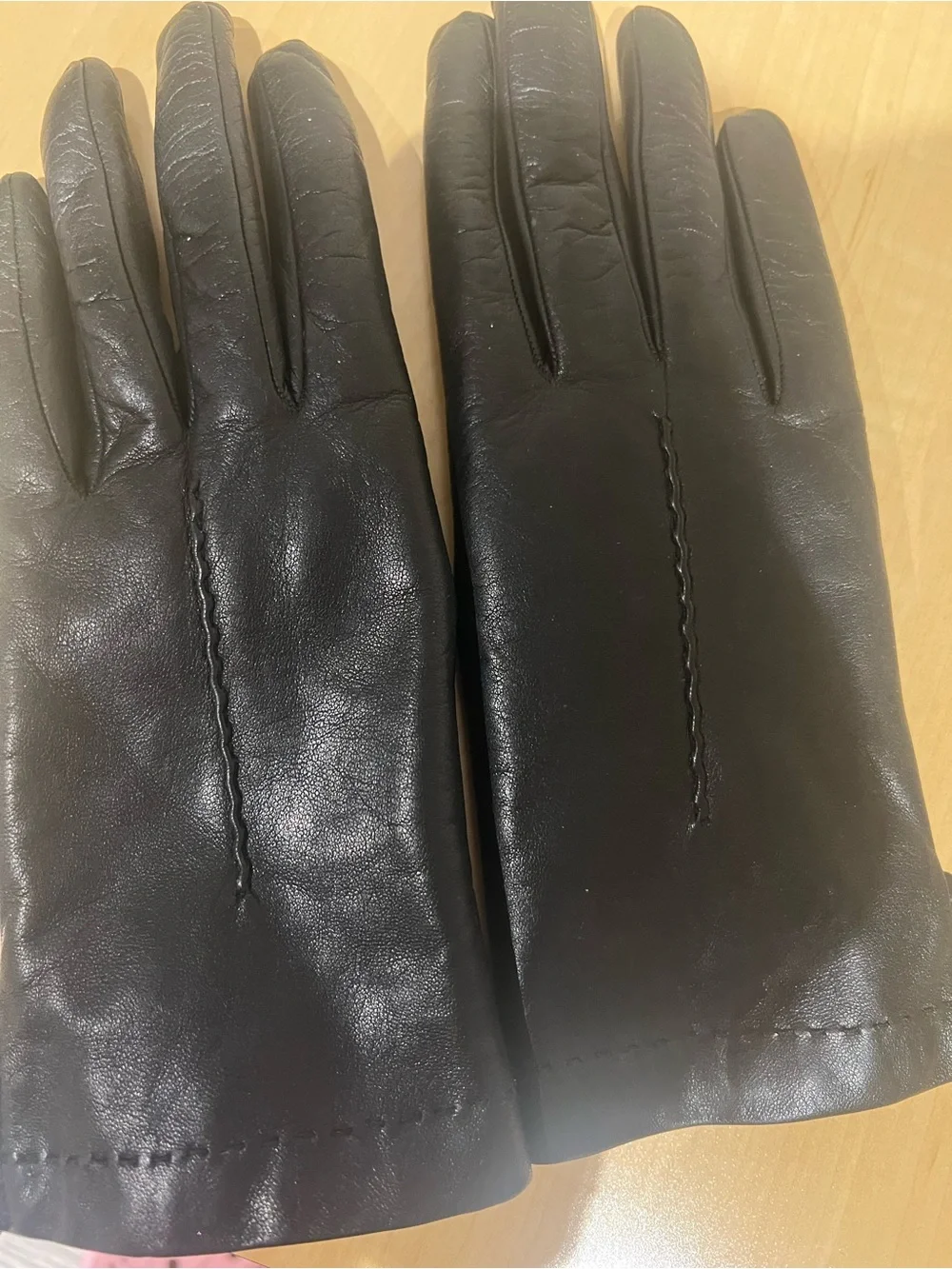 Black Leather Women's Gloves